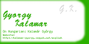 gyorgy kalamar business card